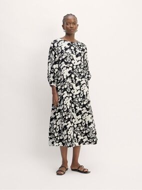 Everlane THE LINEN A-LINE MIDI DRESS